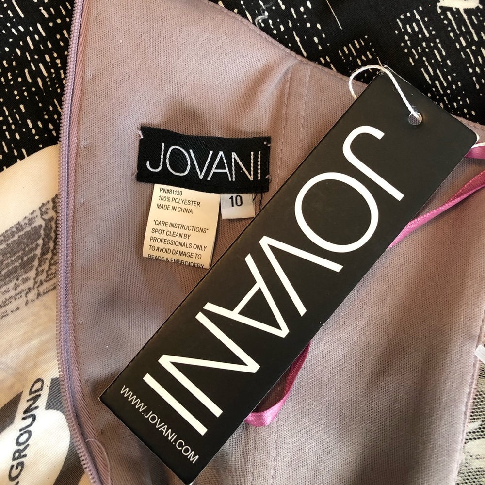 🔴CLEARANCE NEW JOVANI SZ 10 MAUVE SHIMMER NUDE ILLUSION ONE SHOULDER FORMAL GOWN - Picture 13 of 16